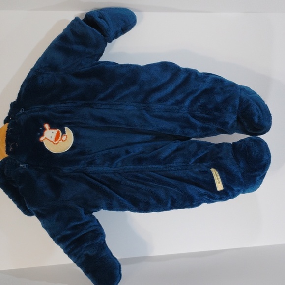 Carter's Blue and Yellow Fleece Bodysuit - Picture 1 of 6